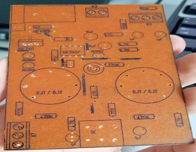 Drill the homemade PCB