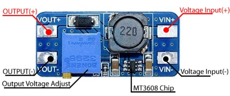 MT3608 to supply VFDs for a cool night light.