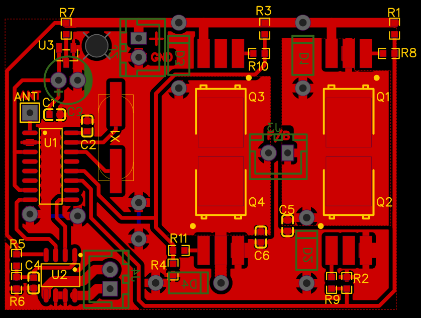 Place & Route PCB Top Layer. Cara top del PCB rutado. 