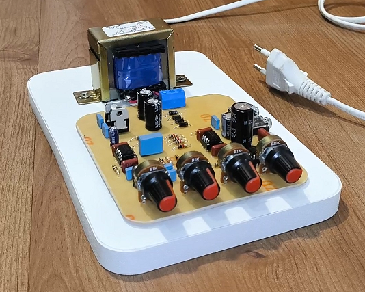 DIY Audio Equalizer with power supply and transformer